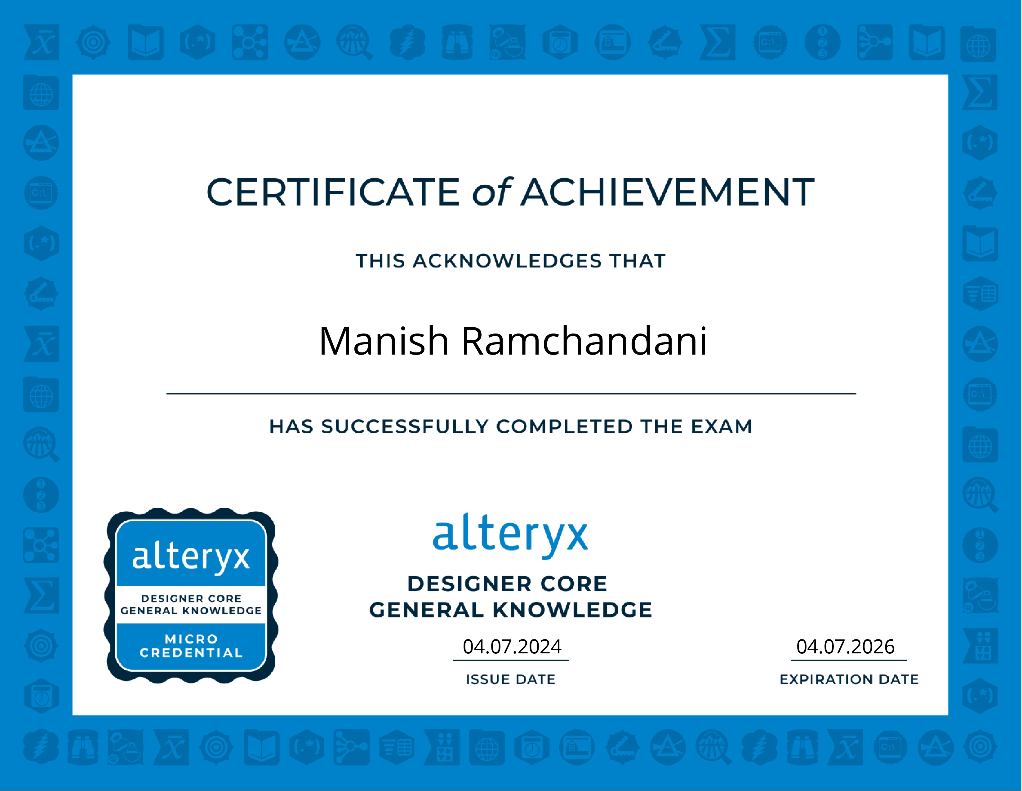 Alteryx Designer Core Micro Credential