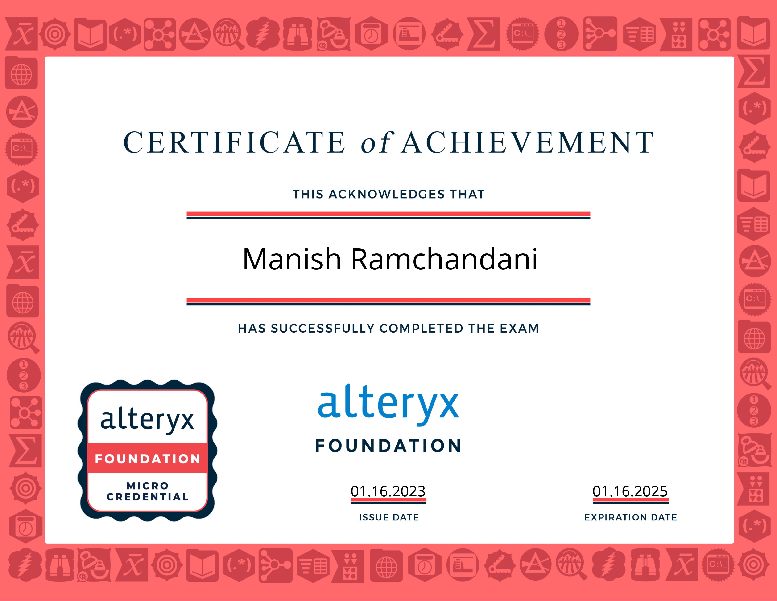 Alteryx Foundational Micro Credential Badge