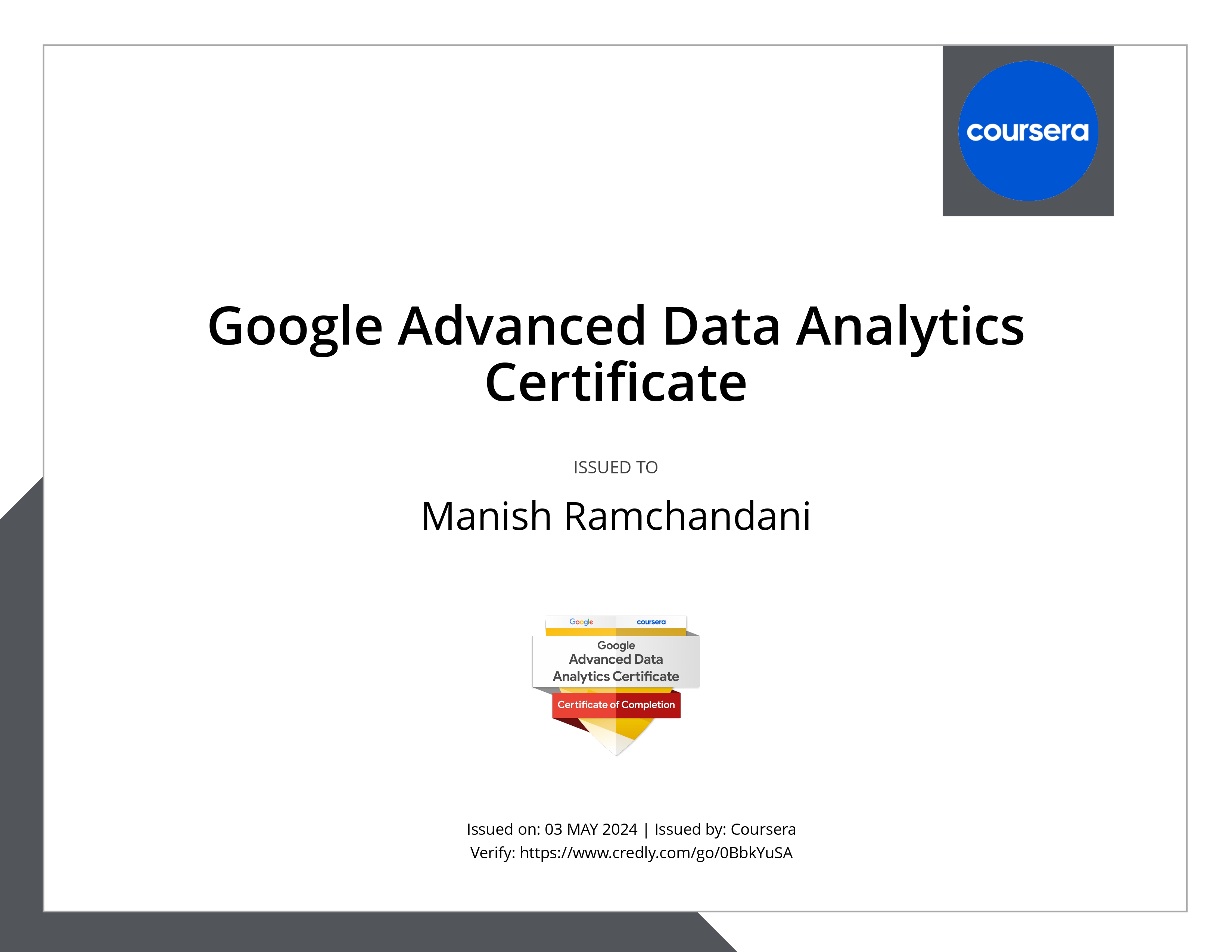 Google Advanced Data Analytics